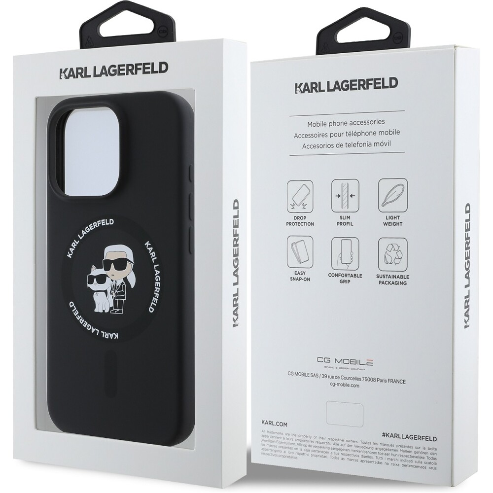 Karl-Lagerfeld-Liquid-Silicone-Karl-and-Choupette-MagSafe-kryt-iPhone-16-Pro-Max-cerny