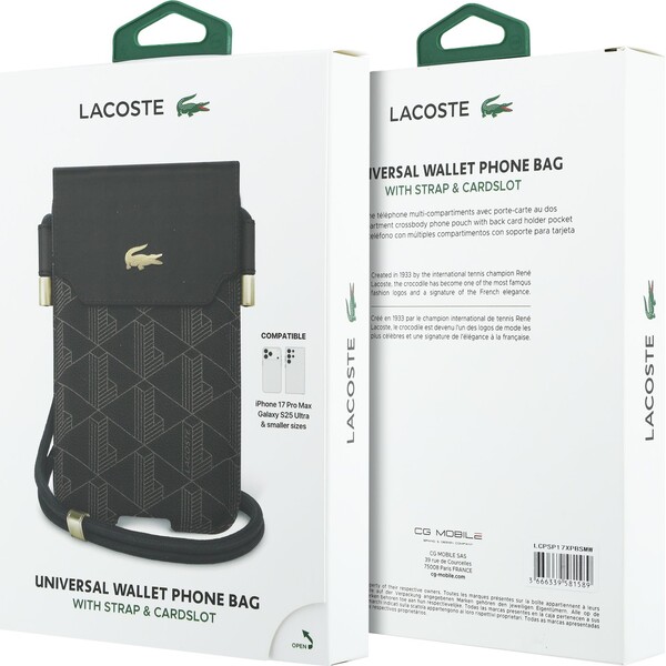 Lacoste-PVC-Blend-Monogram-Metal-Logo-kapsa-na-telefon-XL-hneda