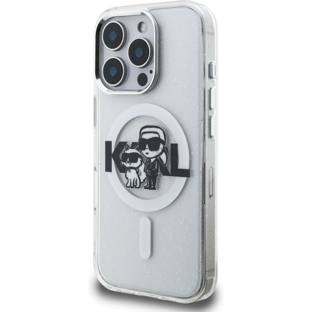 Karl-Lagerfeld-IML-Glitter-Karl-and-Choupette-Sketch-MagSafe-kryt-iPhone-16-Pro-ciry