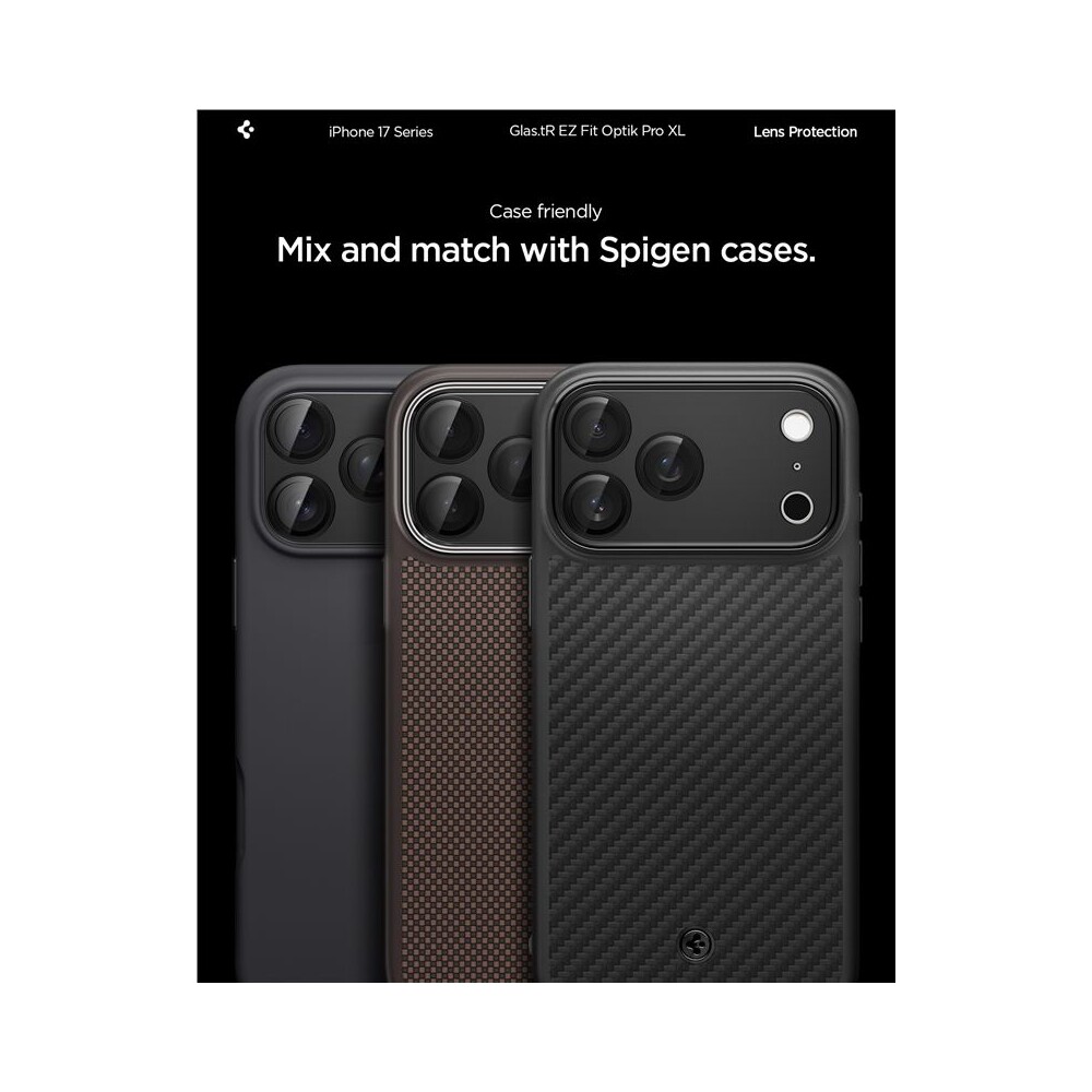 Spigen-Glass-tR-EZ-Fit-Optik-Pro-XL-sklo-na-fotoaparat-iPhone-17-Pro-Max-cerne