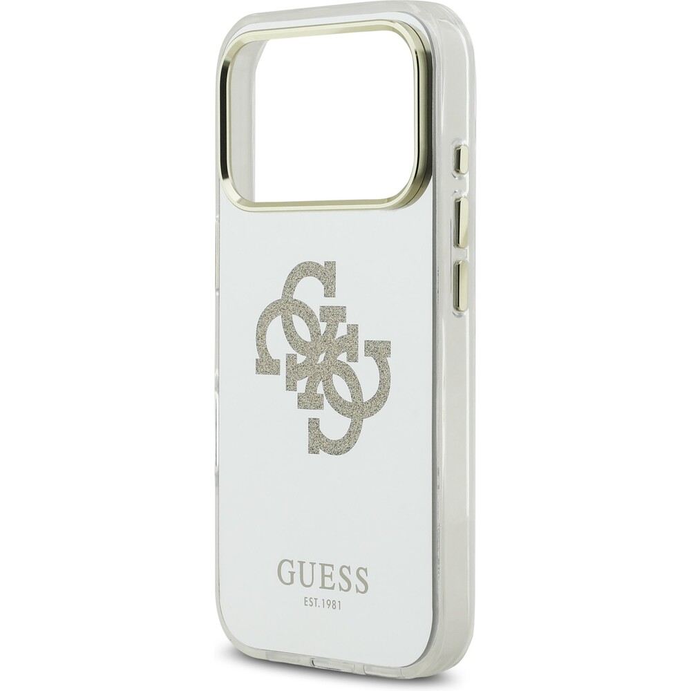 Guess-PC-TPU-Mirror-4G-Glitter-Logo-MagSafe-kryt-iPhone-17-Pro-zlaty
