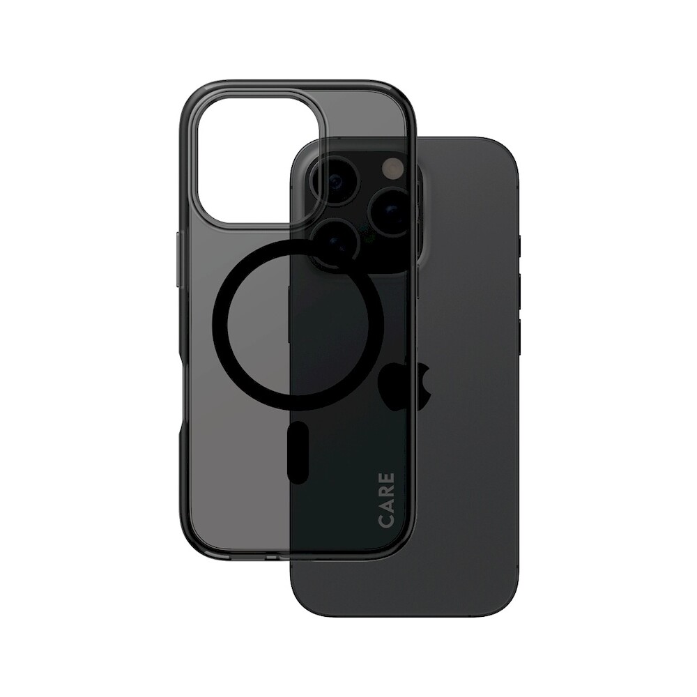 PanzerGlass-CARE-kryt-Apple-iPhone-16-Pro-MagSafe-Smokey-kourovy-cerny