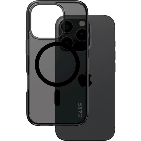 PanzerGlass-CARE-kryt-Apple-iPhone-16-Pro-MagSafe-Smokey-kourovy-cerny