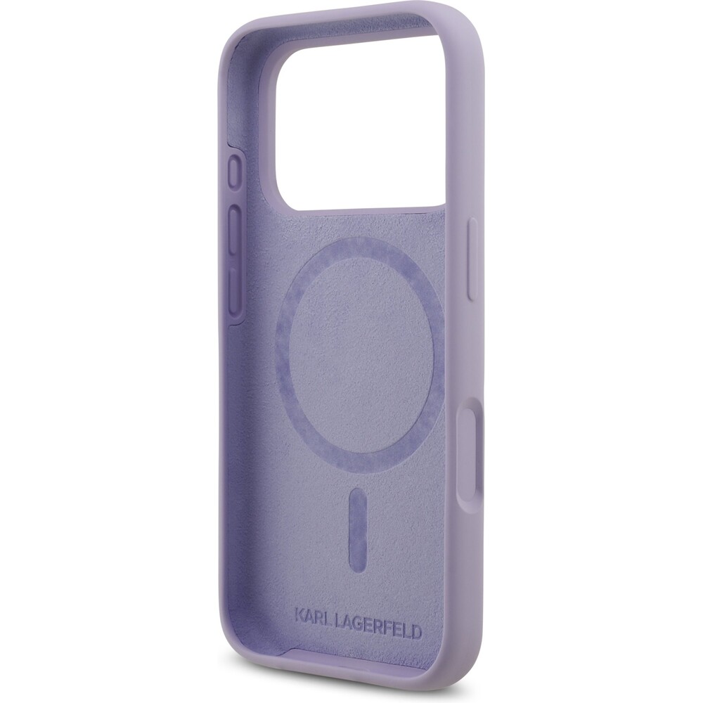 Karl-Lagerfeld-Liquid-Silicone-Karl-and-Choupette-MagSafe-kryt-iPhone-17-Pro-fialovy