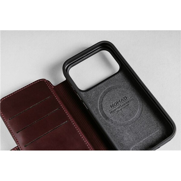 Nomad-Modern-Leather-Folio-Horween-MagSafe-kozene-pouzdro-iPhone-17-Pro-Max-Burgundy