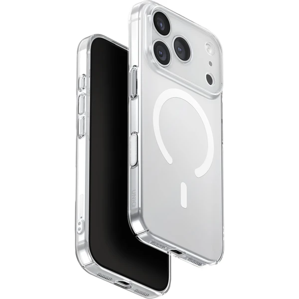 UNIQ-Airsuit-MagClick-MagSafe-kryt-iPhone-17-Pro-Glossy-Clear-White