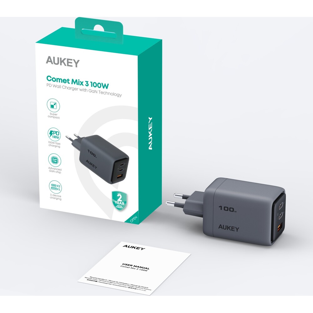 AUKEY-PA-C5-Comet-Mix-4-PD-GaN-nabijecka-100W-seda