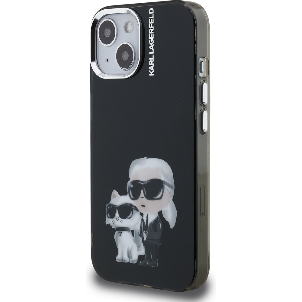 Karl-Lagerfeld-IML-Aquarelle-Karl-and-Choupette-kryt-iPhone-15-cerny