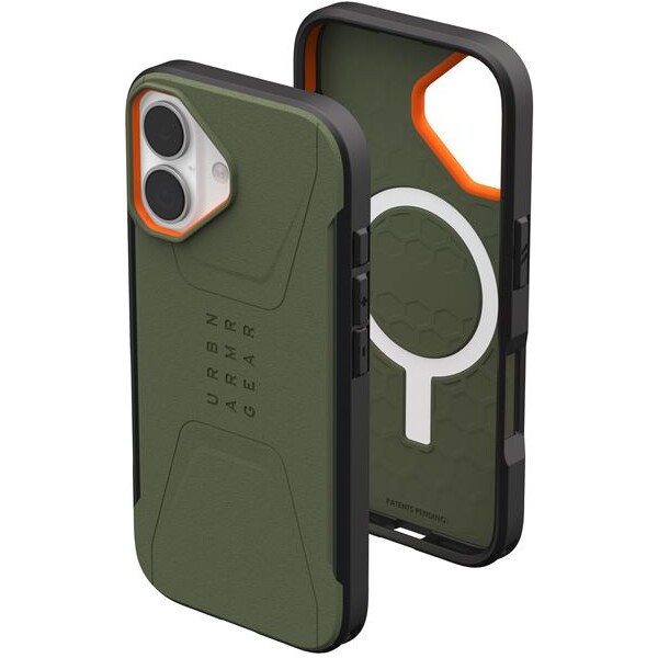 UAG-Civilian-Magsafe-kryt-iPhone-17-zeleny-oranzovy