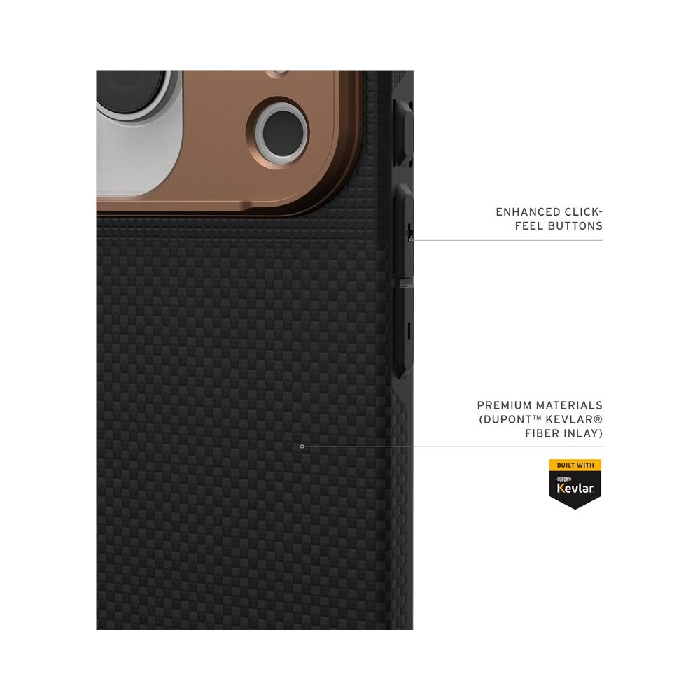 UAG-Fibr-Armr-MagSafe-kryt-iPhone-17-Pro-kevlar-cerny-bronzovy