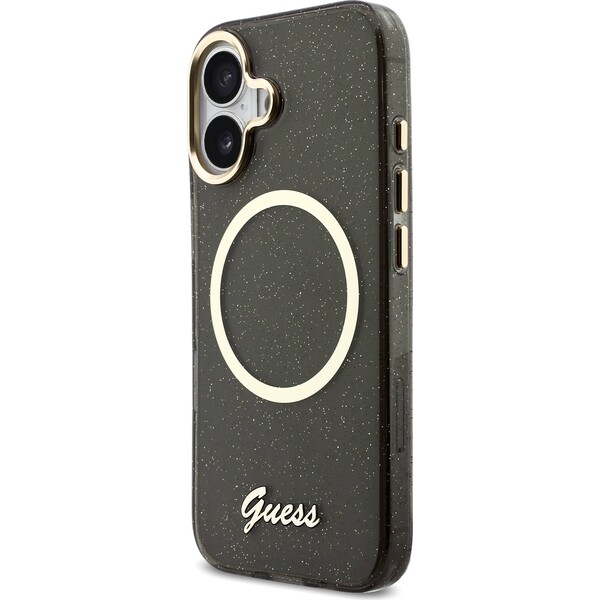 Guess-IML-Glitter-Script-Strap-MagSafe-kryt-iPhone-17-cerny