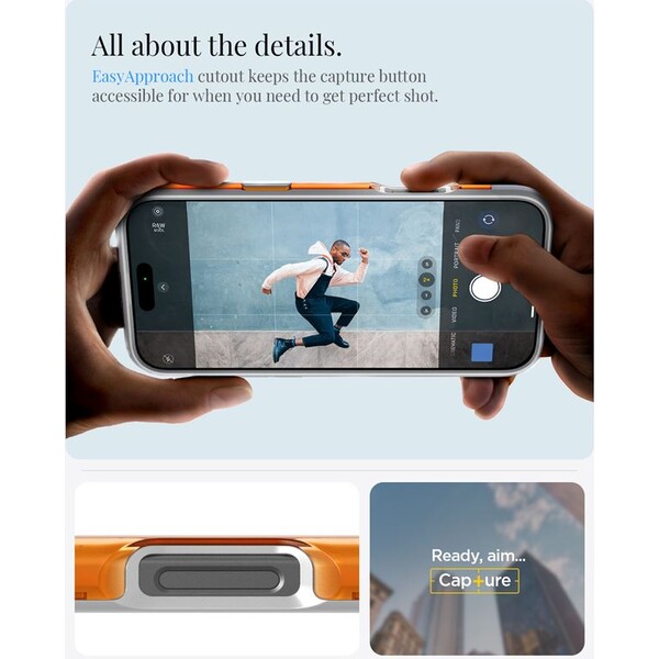 Spigen-Classic-C1-MagSafe-kryt-iPhone-16-Pro-tangerine