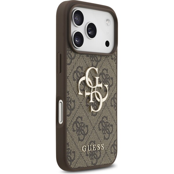 Guess-PU-4G-Metal-Logo-kryt-iPhone-17-Pro-hnedy