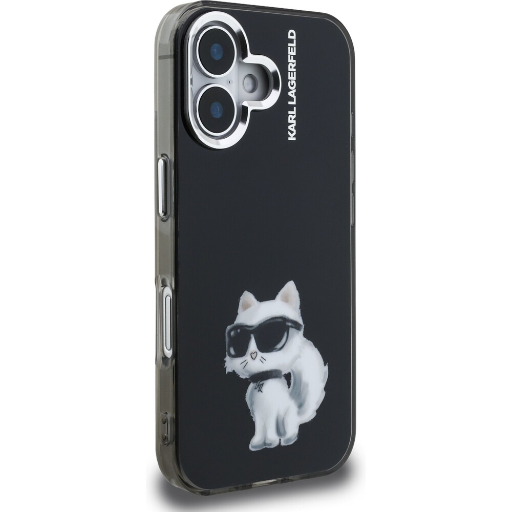 Karl-Lagerfeld-IML-Aquarelle-Choupette-kryt-iPhone-16-cerny