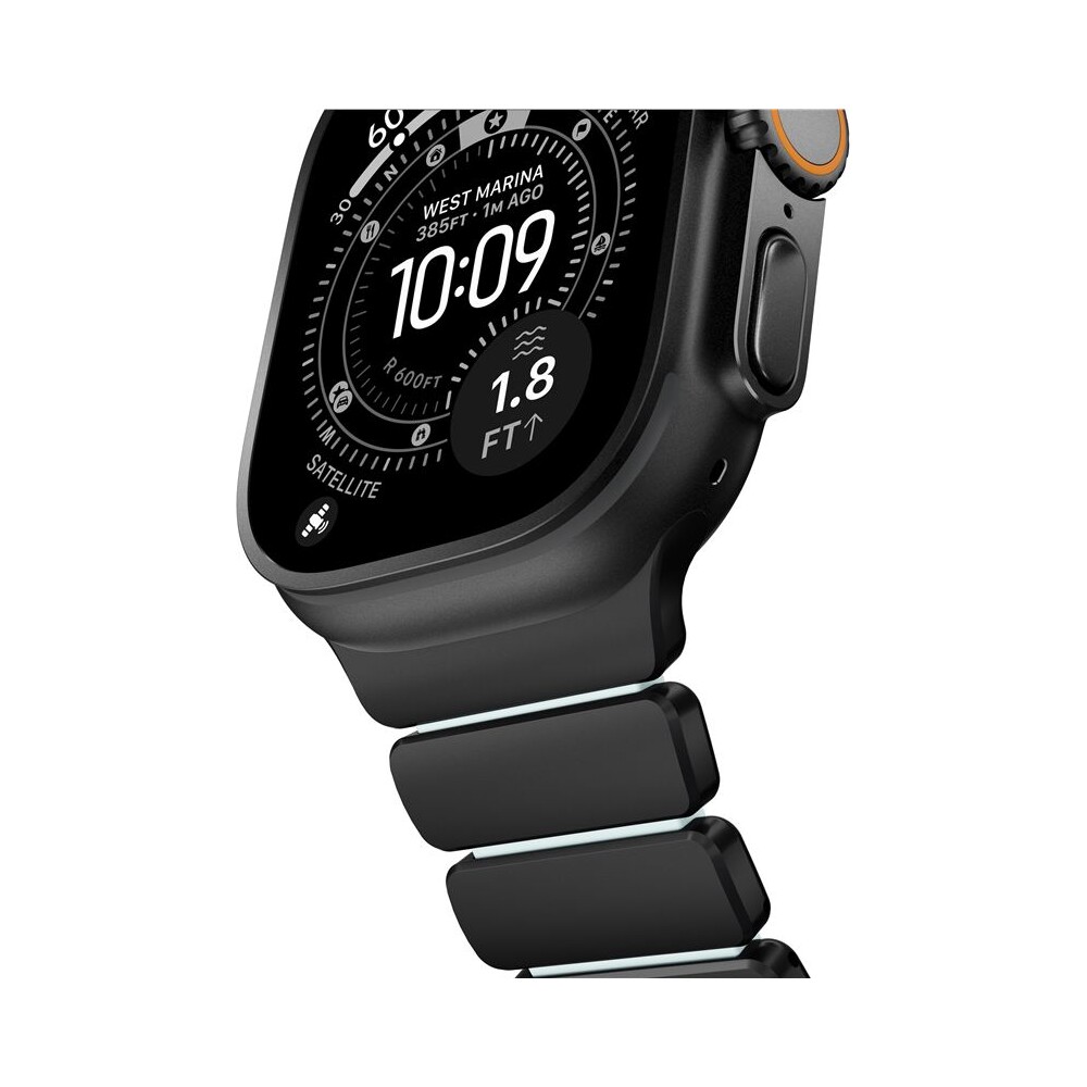Nomad-Stratos-Band-FKM-reminek-Apple-Watch-45-46-49mm-Black-Titanium-Icy-Blue