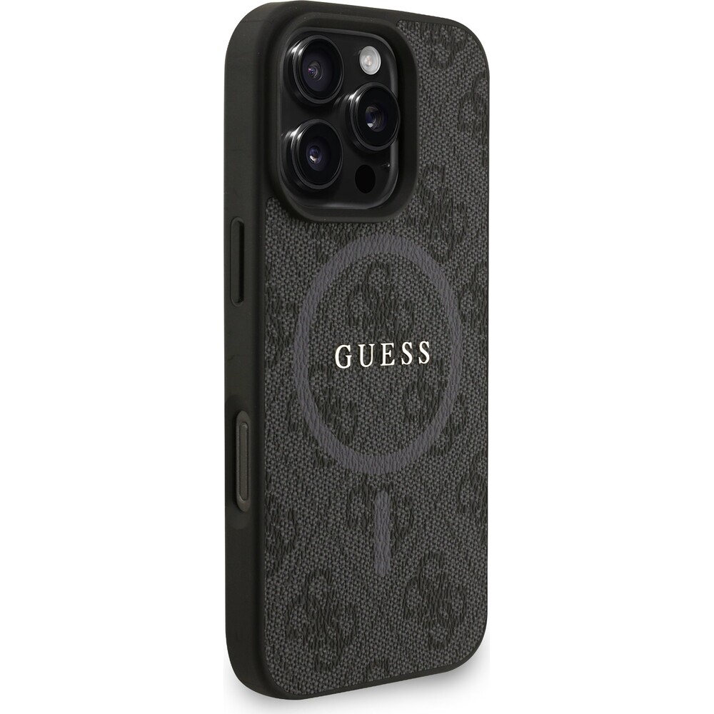 Guess-PU-Leather-4G-Colored-Ring-Strap-MagSafe-kryt-iPhone-16-Pro-Max-cerny