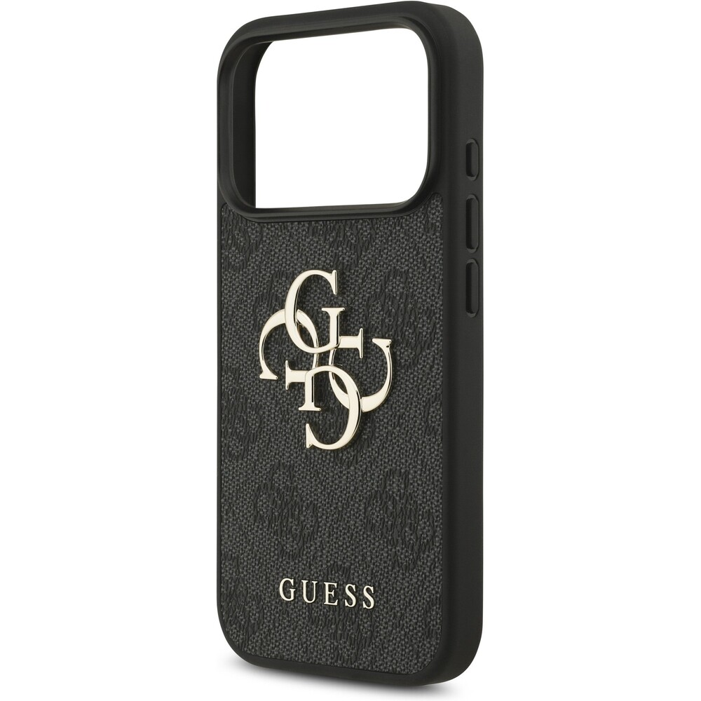 Guess-PU-4G-Metal-Logo-Strap-kryt-iPhone-17-Pro-cerny