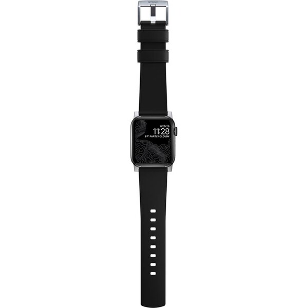 Nomad-Active-Strap-Pro-hydrofobni-kozeny-reminek-Apple-Watch-49-45-44-42mm-cerny-stribrny
