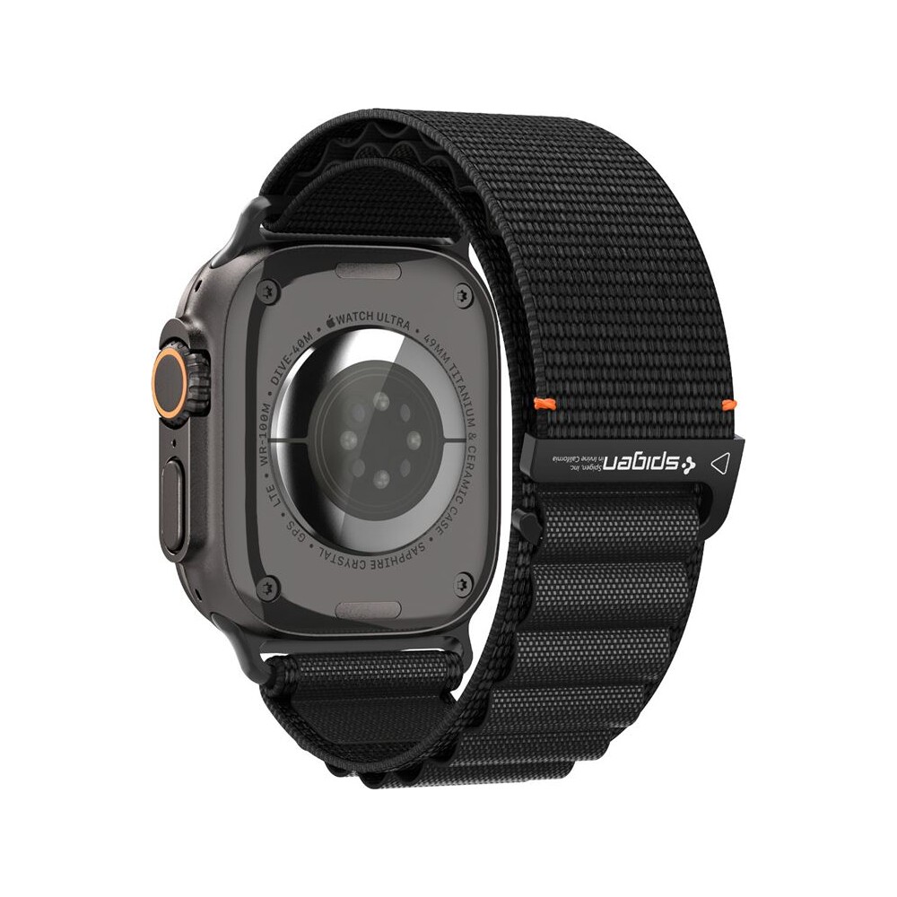 Spigen-Fabric-Band-hook-reminek-Apple-Watch-49-46-45-44mm-cerny