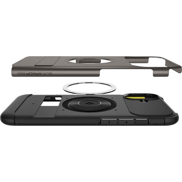 Spigen-Slim-Armor-MagSafe-kryt-iPhone-16-gunmetal