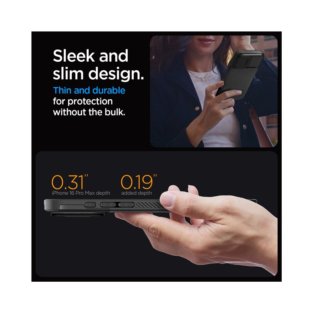 Spigen-Optik-Armor-MagSafe-kryt-iPhone-16-Pro-Max-black