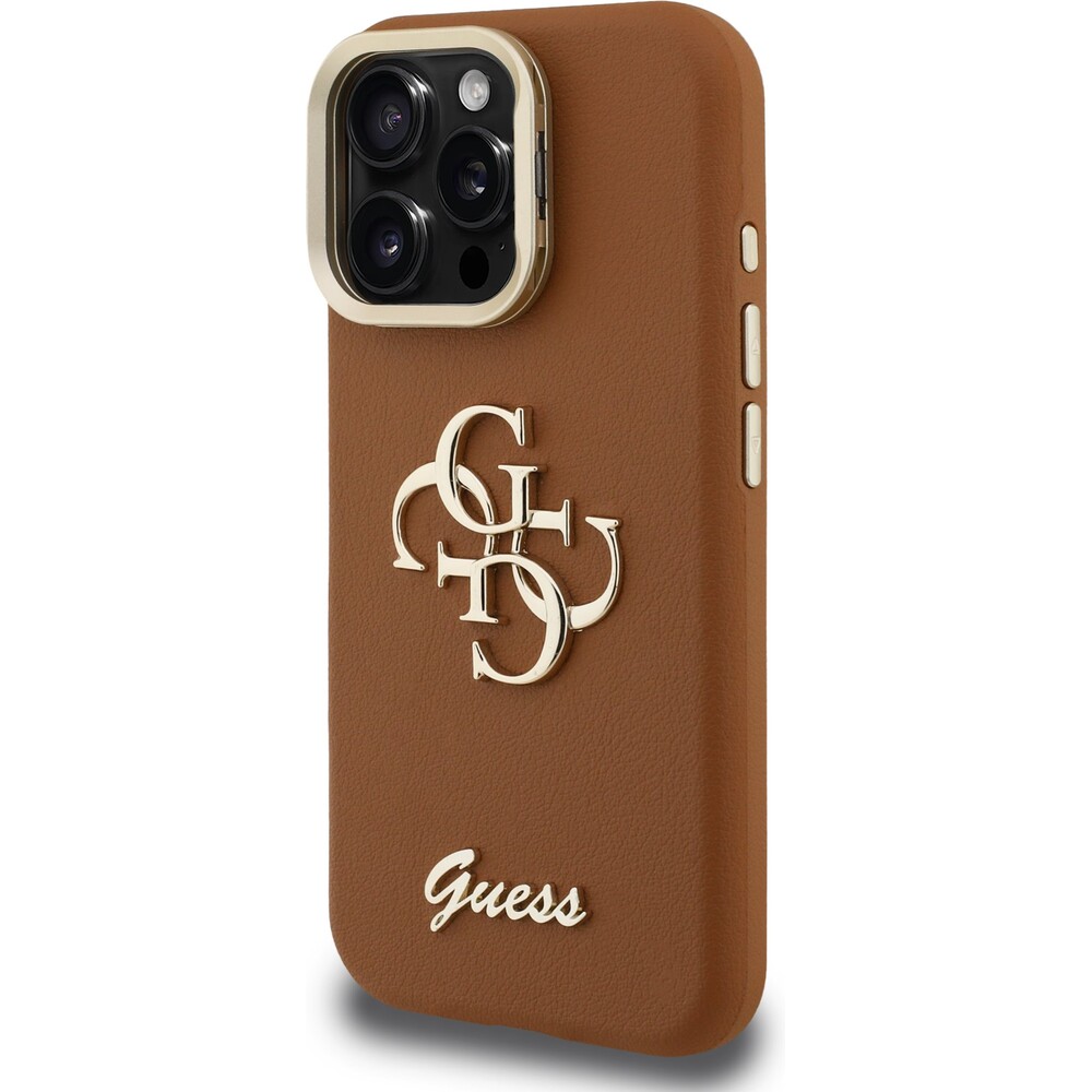 Guess-PU-Grained-4G-Logo-Stand-Camera-Frame-kryt-iPhone-15-Pro-Max-hnedy