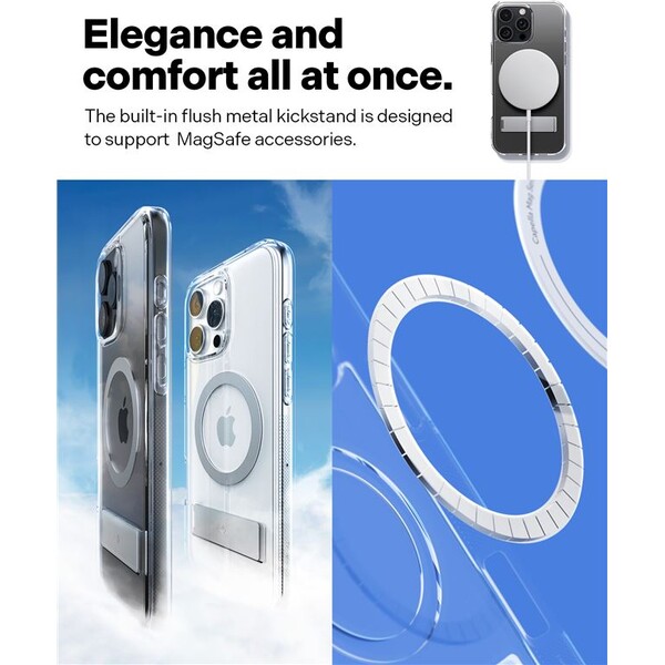 Spigen-Caseology-Capella-MagSafe-Kickstand-kryt-iPhone-16-Pro-clear-gray
