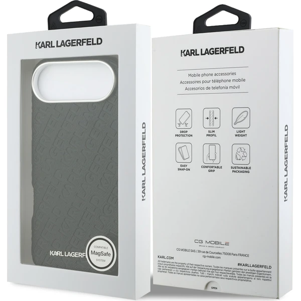 Karl-Lagerfeld-Grained-PU-Repeated-Logo-MagSafe-kryt-iPhone-Air-cerny