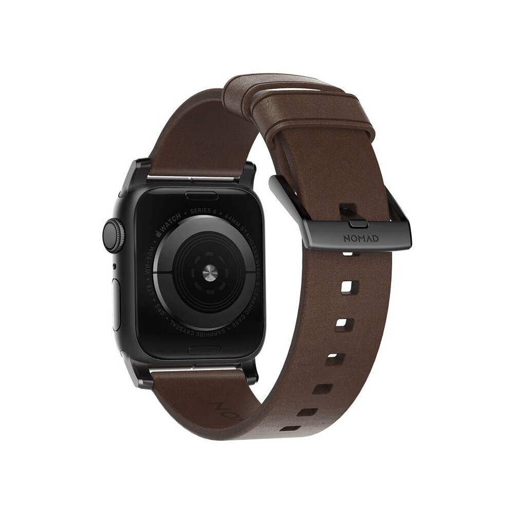 Nomad-Modern-kozeny-reminek-Apple-Watch-49-45-44-42-mm-hneda-cerna
