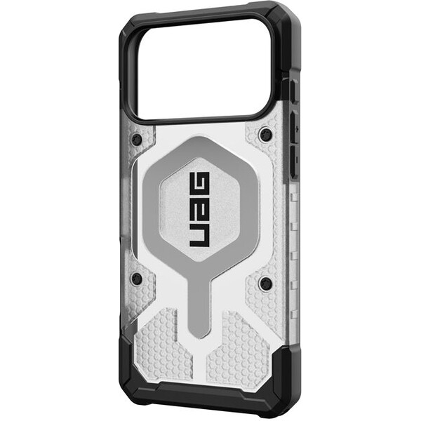 UAG-Pathfinder-Clear-Magsafe-kryt-iPhone-17-Pro-Max-ciry-stribrny