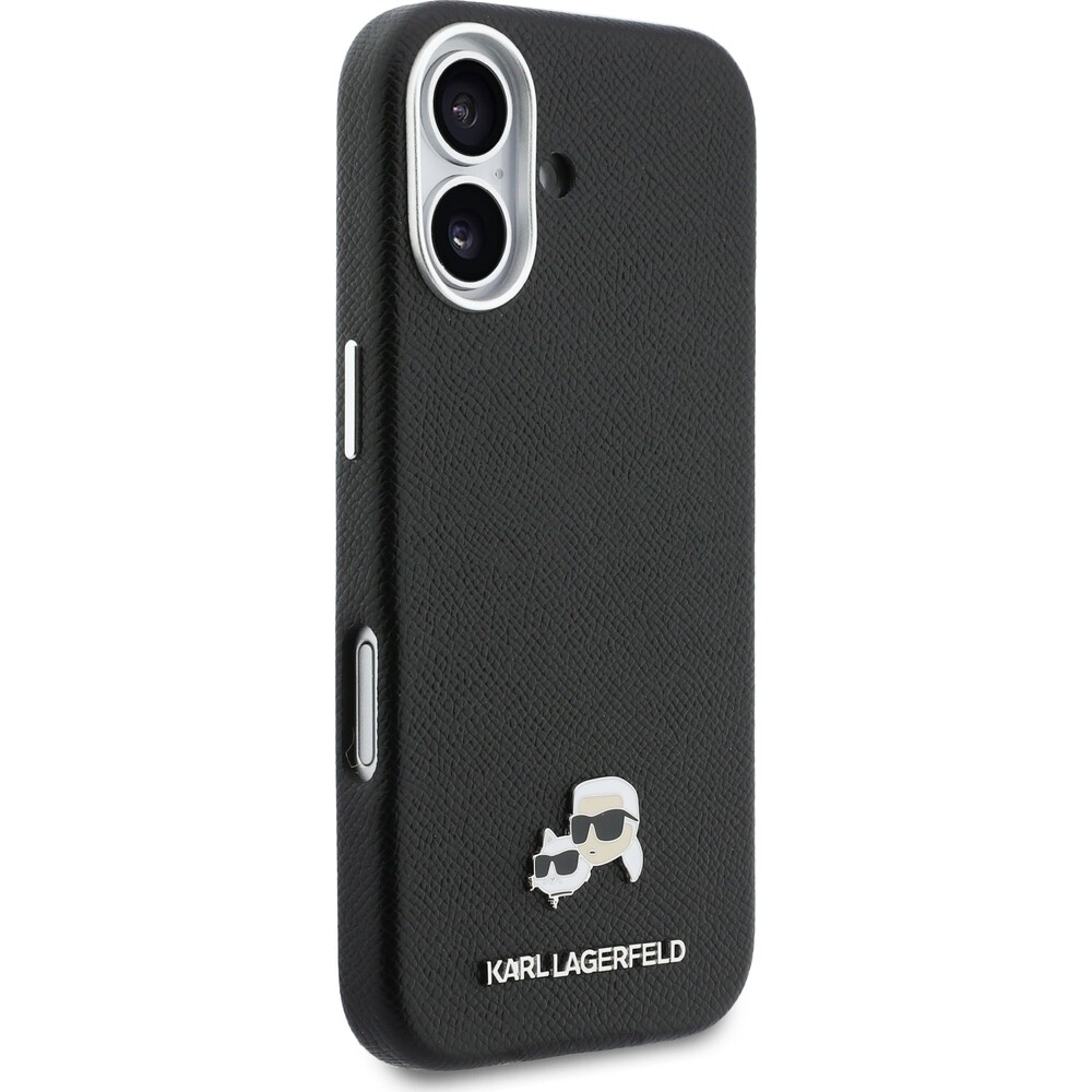 Karl-Lagerfeld-PU-Karl-and-Choupette-Heads-Pins-MagSafe-kryt-iPhone-17-cerny