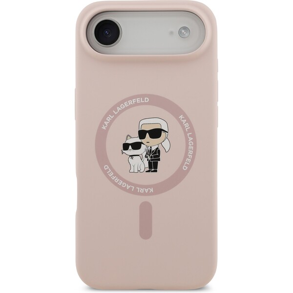 Karl-Lagerfeld-Liquid-Silicone-Karl-and-Choupette-MagSafe-kryt-iPhone-Air-ruzovy