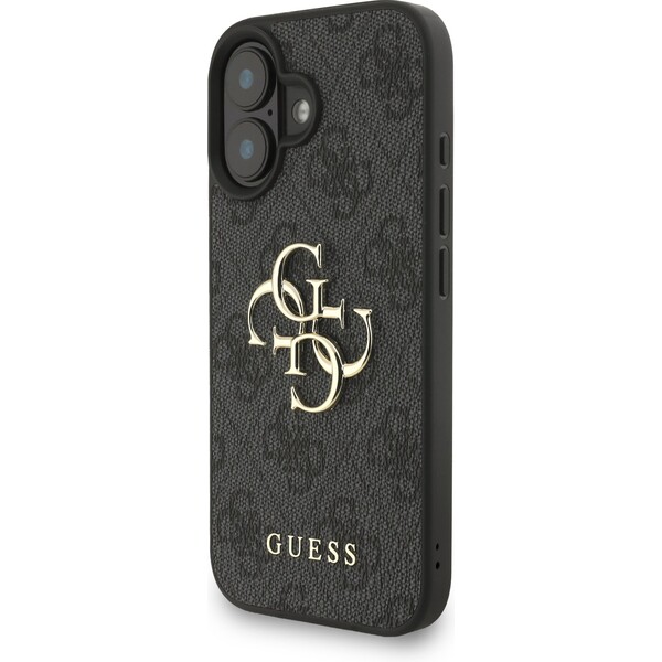 Guess-PU-4G-Metal-Logo-Strap-kryt-iPhone-16-cerny