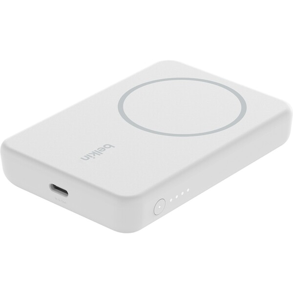 Belkin-BoostCharge-MagSafe-powerbanka-se-stojankem-5000mAh-bila