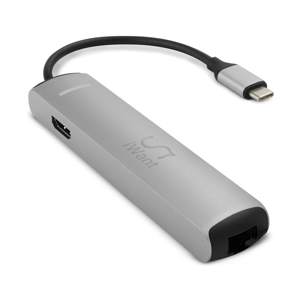 iWant-SLIM-USB-C-HUB-s-3x-USB-3-1-HDMI-Ethernet-USB-C-stribrny
