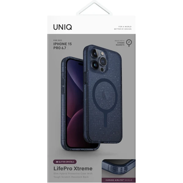 UNIQ LifePro Xtreme MagClick kryt iPhone 15 Pro Max Tinsel Blue (modrý) - Pouzdra - Obrázek 2E69000601