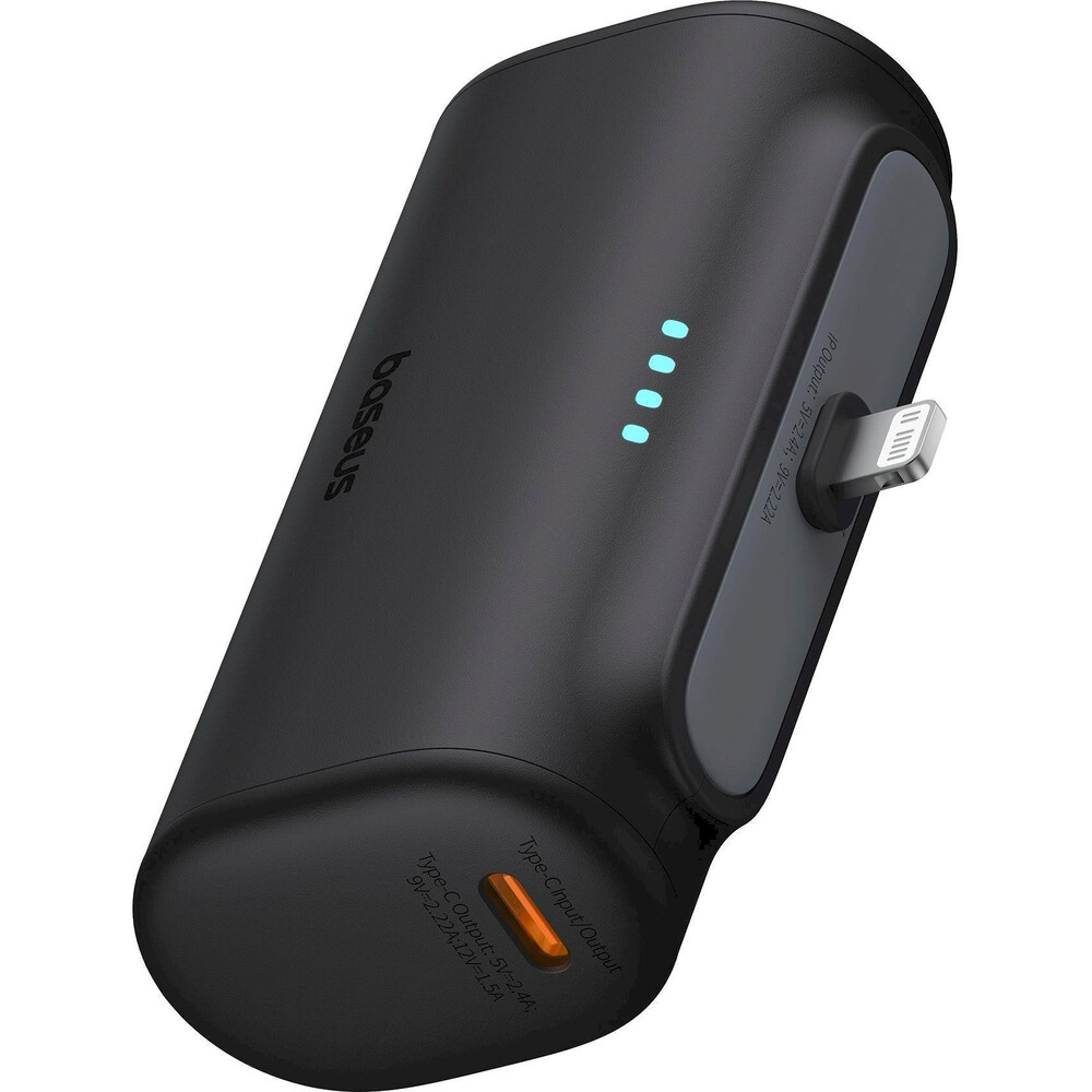 Baseus-Compact-IP-powerbanka-5000mAh-20W-s-konktorem-Lightning-cerna