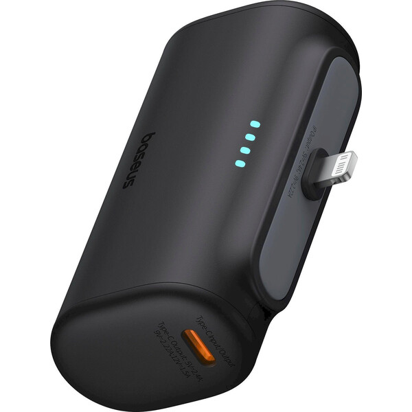 Baseus-Compact-IP-powerbanka-5000mAh-20W-s-konktorem-Lightning-cerna