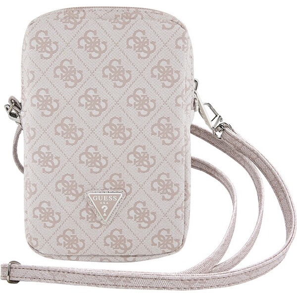 Guess-PU-4G-Triangle-Logo-Wallet-Phone-Bag-Zipper-ruzovy