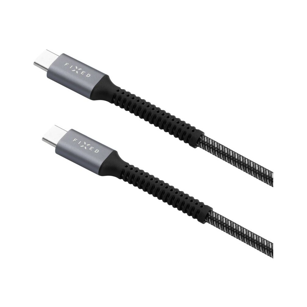 FIXED-Armor-USB-C-USB-C-napajeci-kabel-240W-2m-sedy
