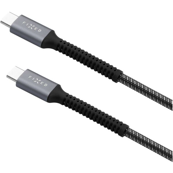 FIXED-Armor-USB-C-USB-C-napajeci-kabel-240W-2m-sedy