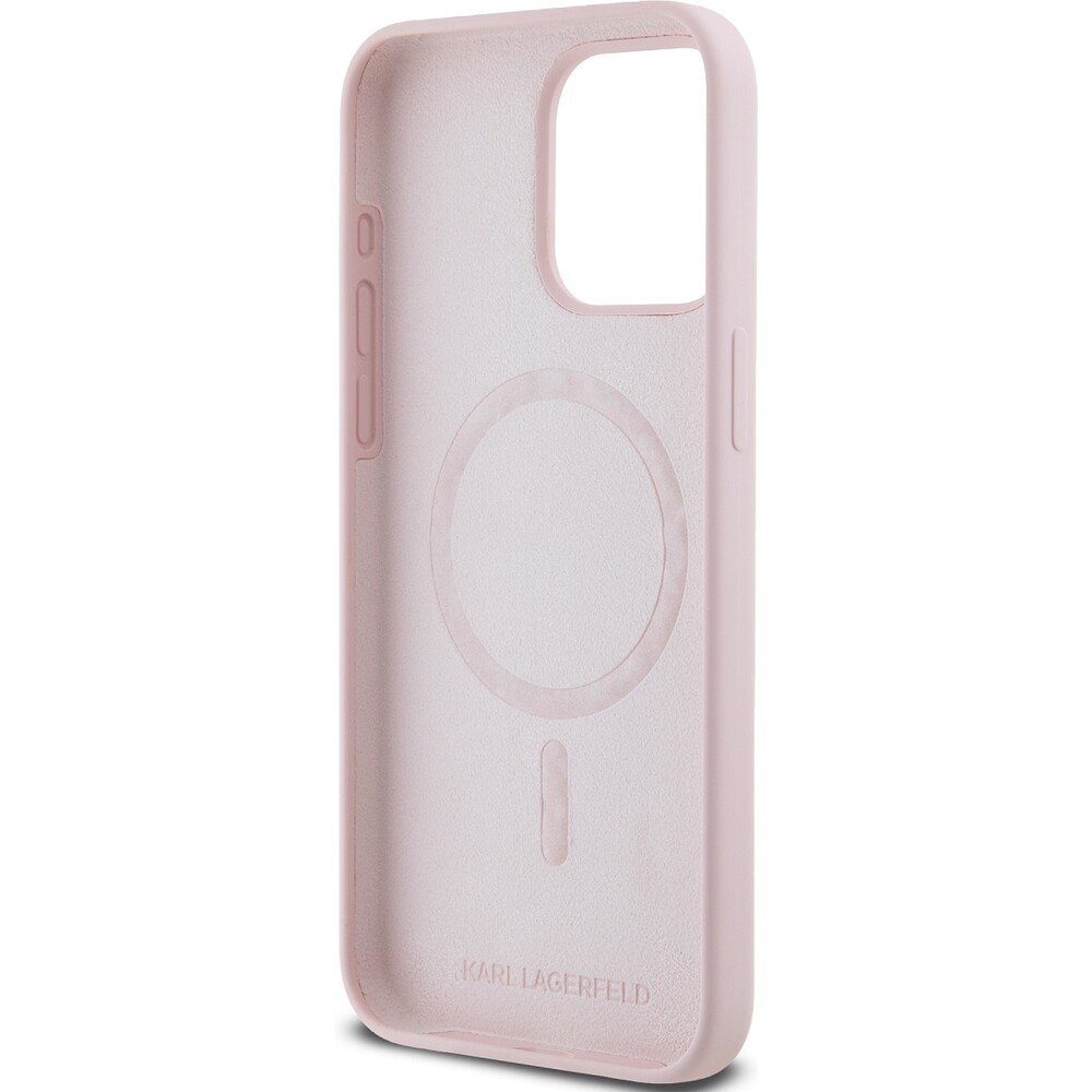 Karl-Lagerfeld-Liquid-Silicone-Karl-and-Choupette-Magsafe-zadni-kryt-iPhone-15-Pro-ruzovy