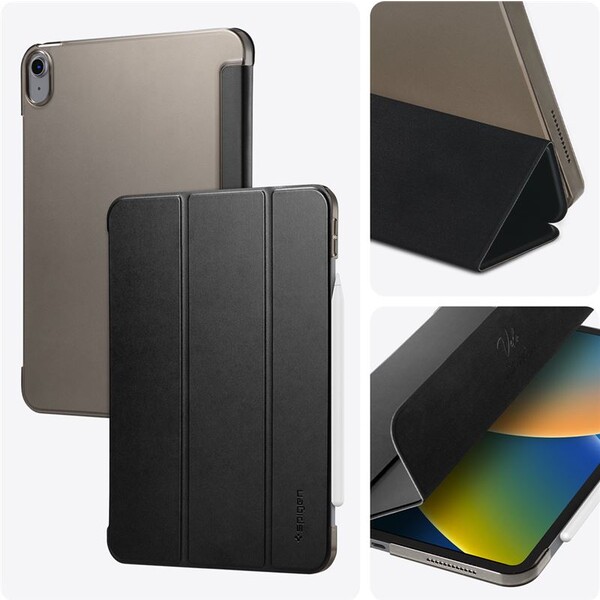 Spigen-Smart-Fold-ochranne-pouzdro-iPad-10-9-2022-iPad-11-2025-cerne