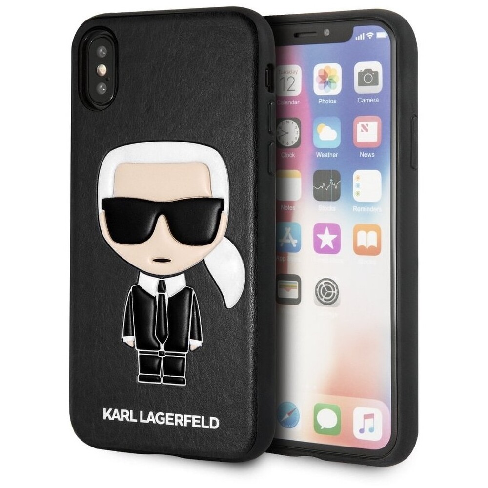 Karl-Lagerfeld-Ikonik-TPU-pouzdro-iPhone-XS-Max-cerne