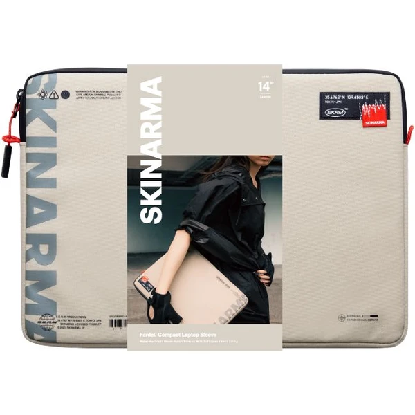 SKINARMA Fardel sleeve pouzdro pro 14" notebook béžové - Pouzdra - Obrázek 2U93000J01