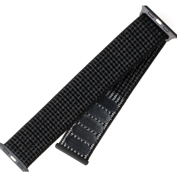 FIXED-Nylon-Strap-nylonovy-pasek-pro-Apple-Watch-42-44-45mm-reflexne-cerny