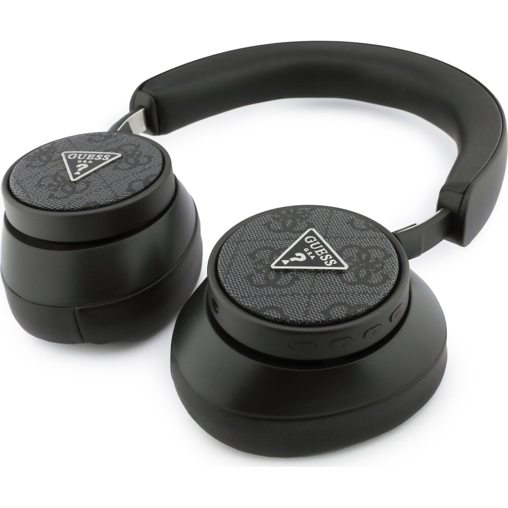 Guess-PU-Leather-4G-Triangle-Logo-ENC-Bezdratova-sluchatka-cerna