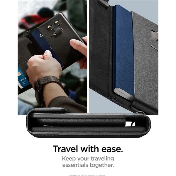 Spigen-Universal-AirTag-Passport-Holder-pouzdro-na-cestovni-pas-cerne