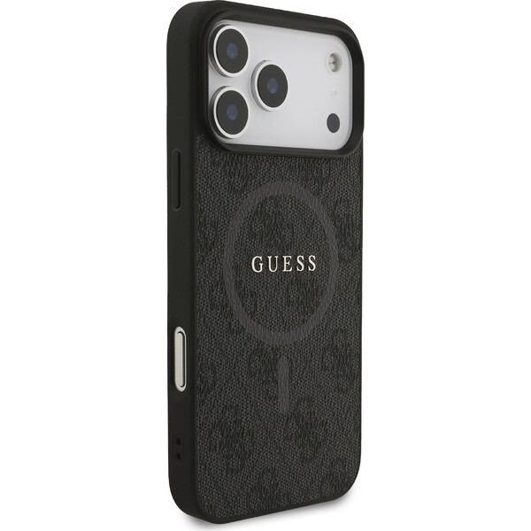 Guess-PU-Leather-4G-Colored-Ring-MagSafe-Zadni-Kryt-pro-iPhone-17-Pro-Max-cerny