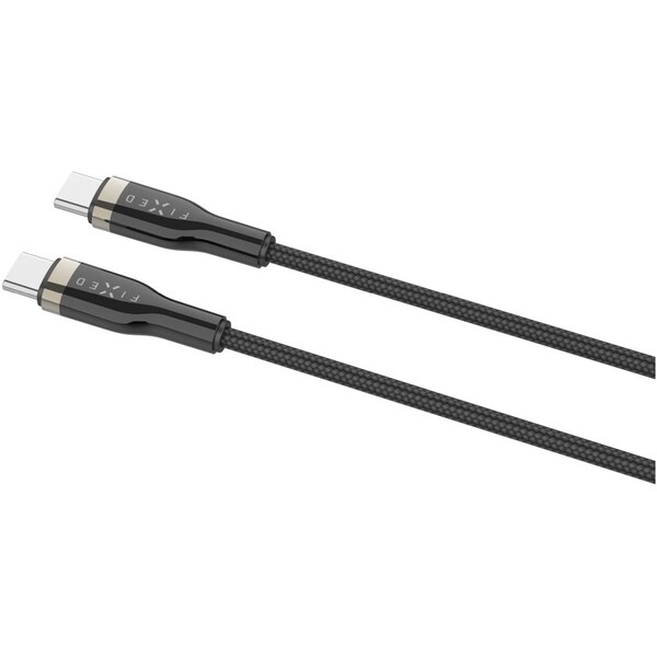 FIXED-USB-C-USB-C-napajeci-kabel-100W-1-2m-cerny
